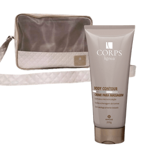 Kit Bolsa + Creme Para Massagem Body Contour Corps Lígnea 200g