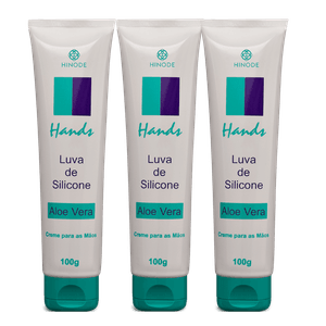 Kit 3 Luvas De Silicone Creme Para As Mãos Hands 100g