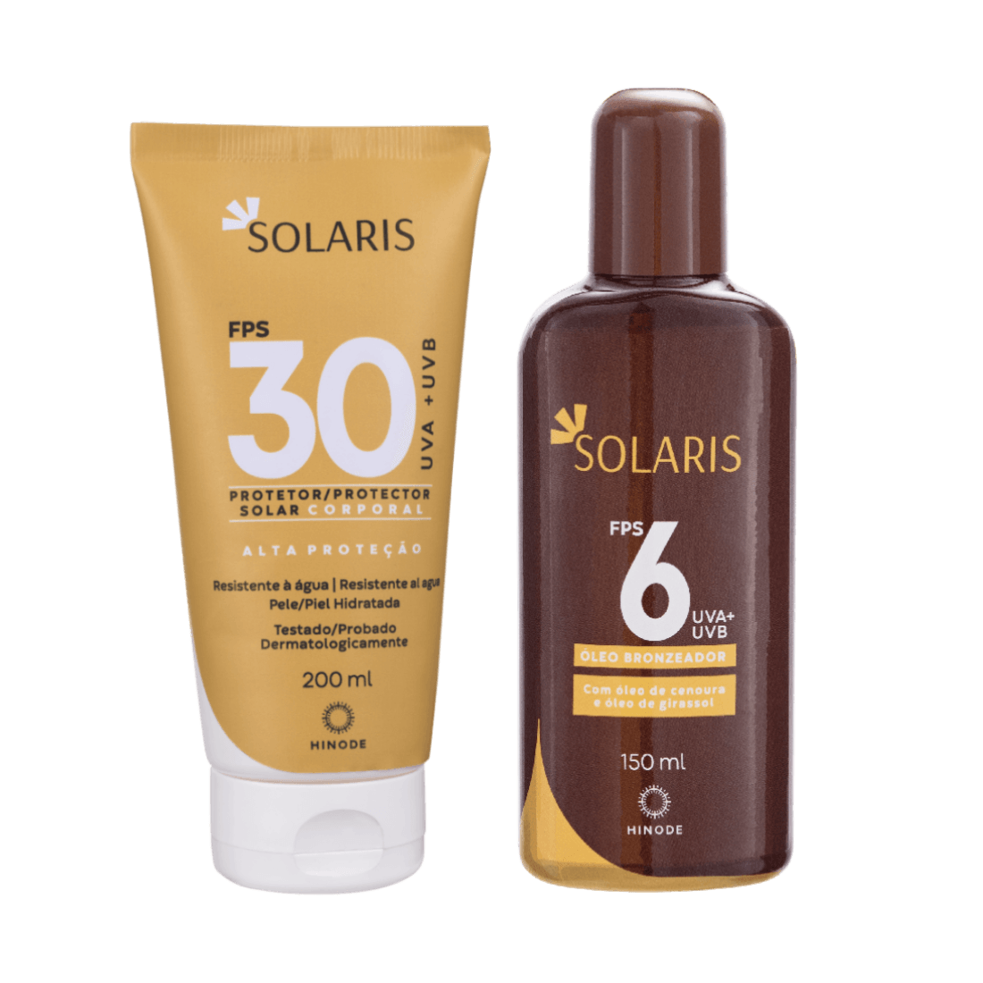 Kit Protetor solar FPS 30 e Óleo Bronzeador Solaris