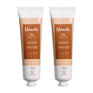 Kit 2 Luva De Silicone Karité Creme Para As Mãos Hands 100g