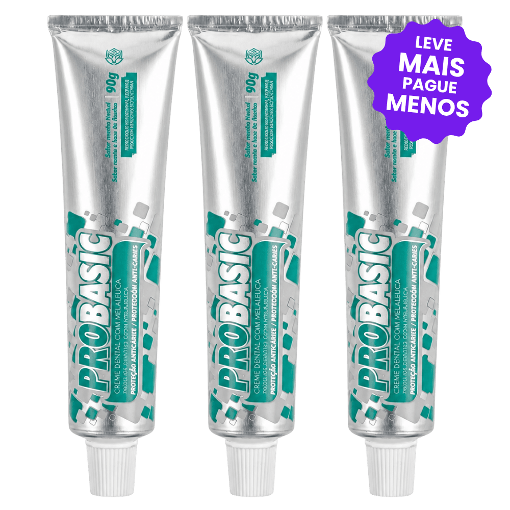 Kit 3 Géis Dentais Pro Basic 90g Kit 3 Gel Dental Pró Basic 90gr