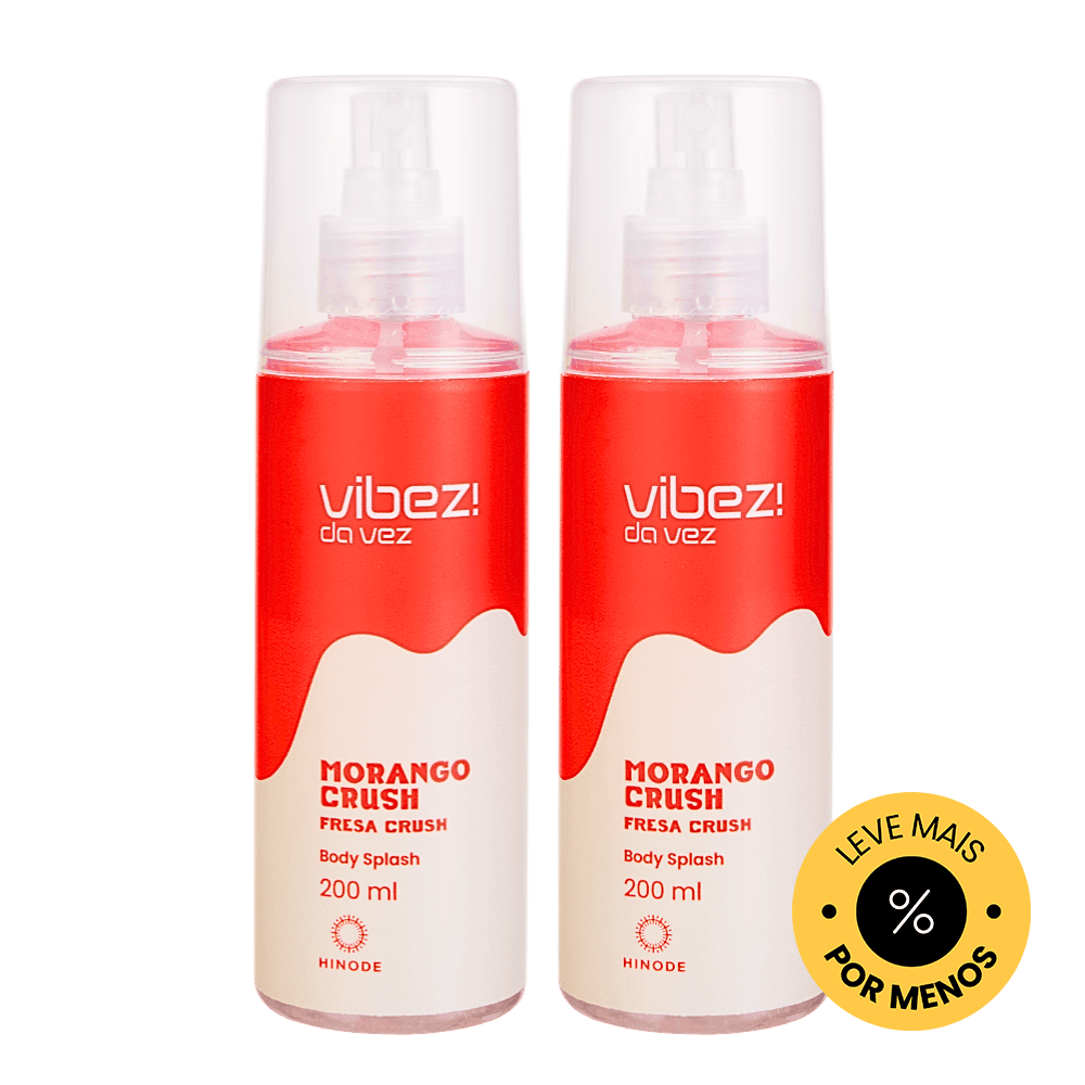 Kit 2 Body Splash Vibez da Vez! Morango Crush