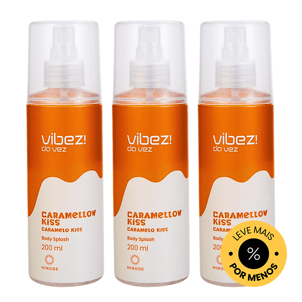 Kit 3 Body Splash Vibez da Vez! Caramellow Kiss
