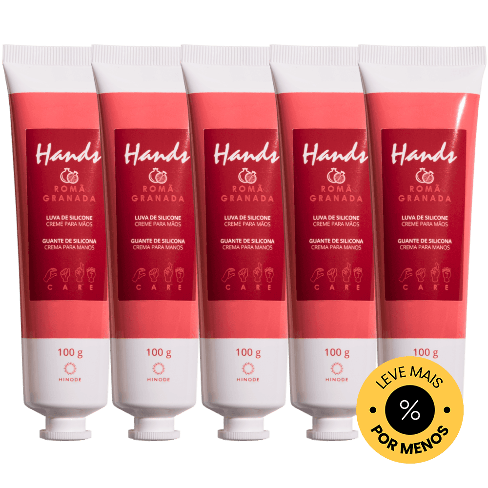 Kit 5 Luvas De Silicone Hands Romã