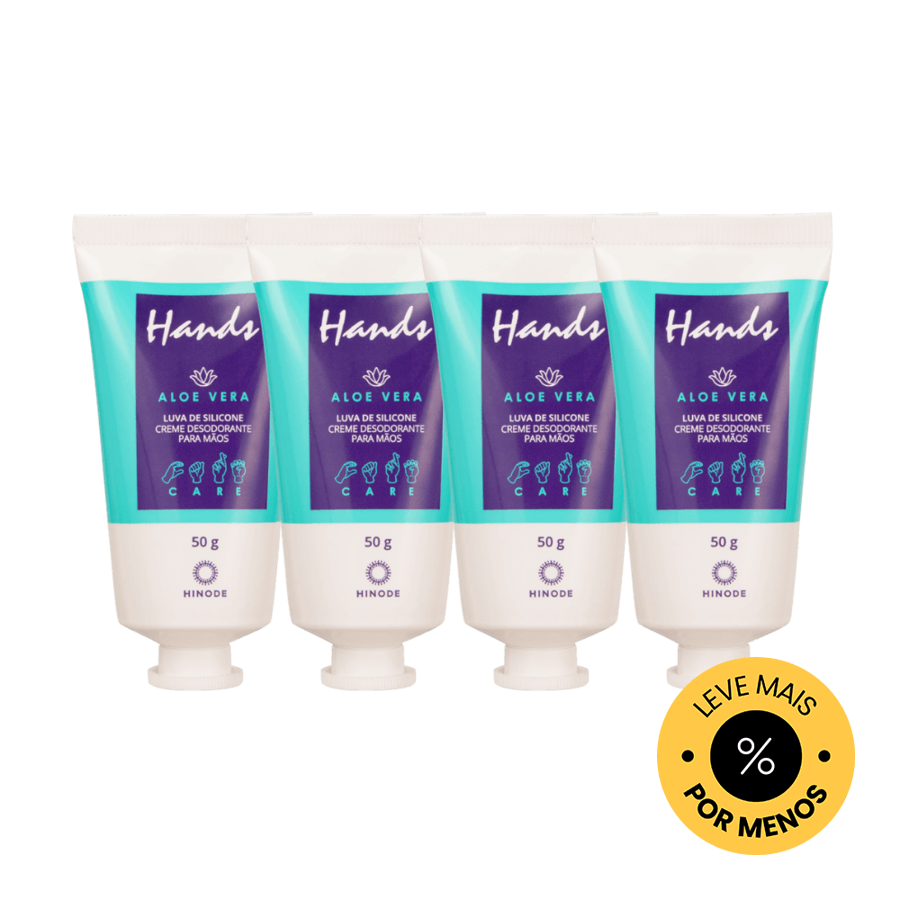 Kit 4 Miniaturas Luvas De Silicone Hands Aloe Vera