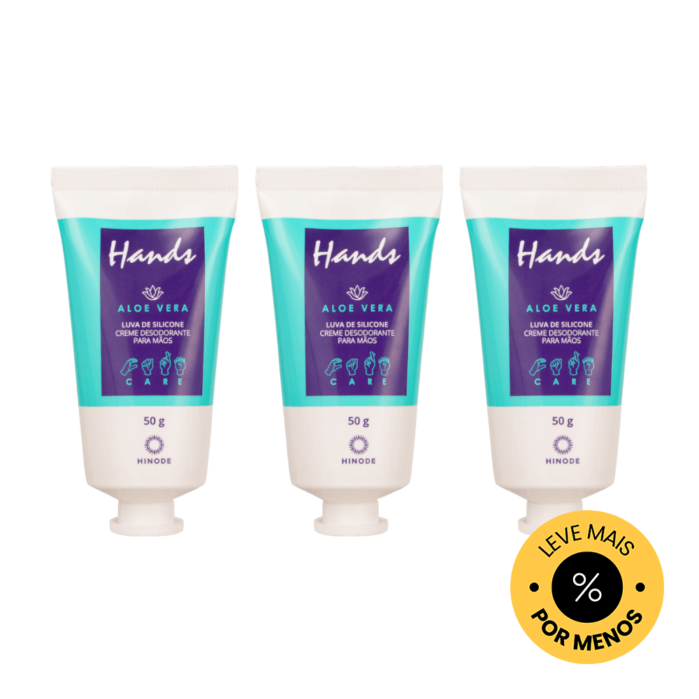 Kit 3 Miniaturas Luvas De Silicone Hands Aloe Vera