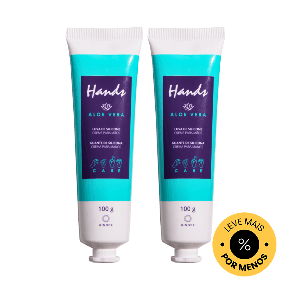 Kit 2 Luvas De Silicone Hands Aloe Vera