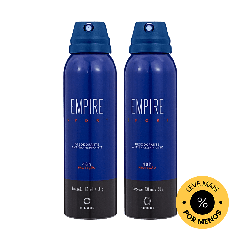 Kit 2 Desodorantes Aerosol Antitranspirante Empire Sport