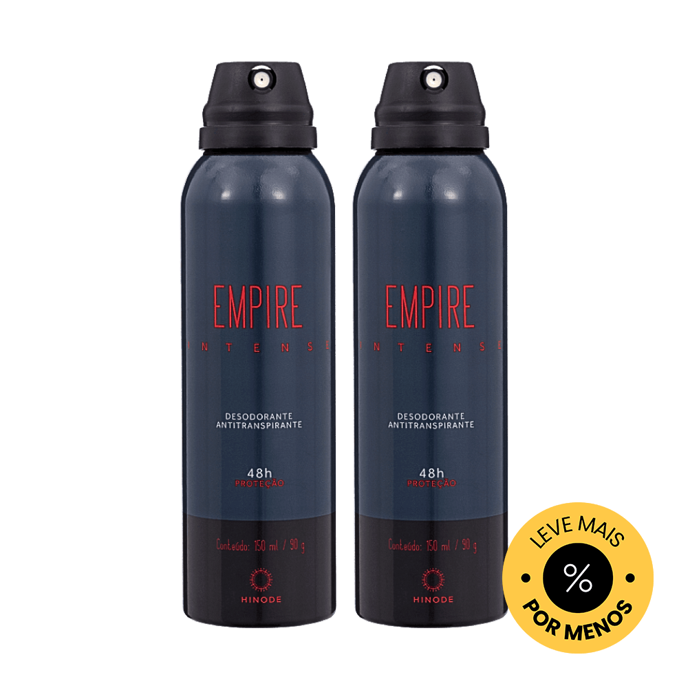 Kit 2 Desodorantes Aerosol Antitranspirante Empire Intense
